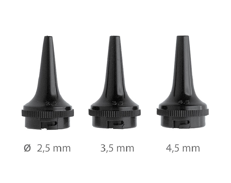 Набор воронок ушных многоразовых KaWe 2,5 / 3,5 / 4,5 мм, 3 шт.